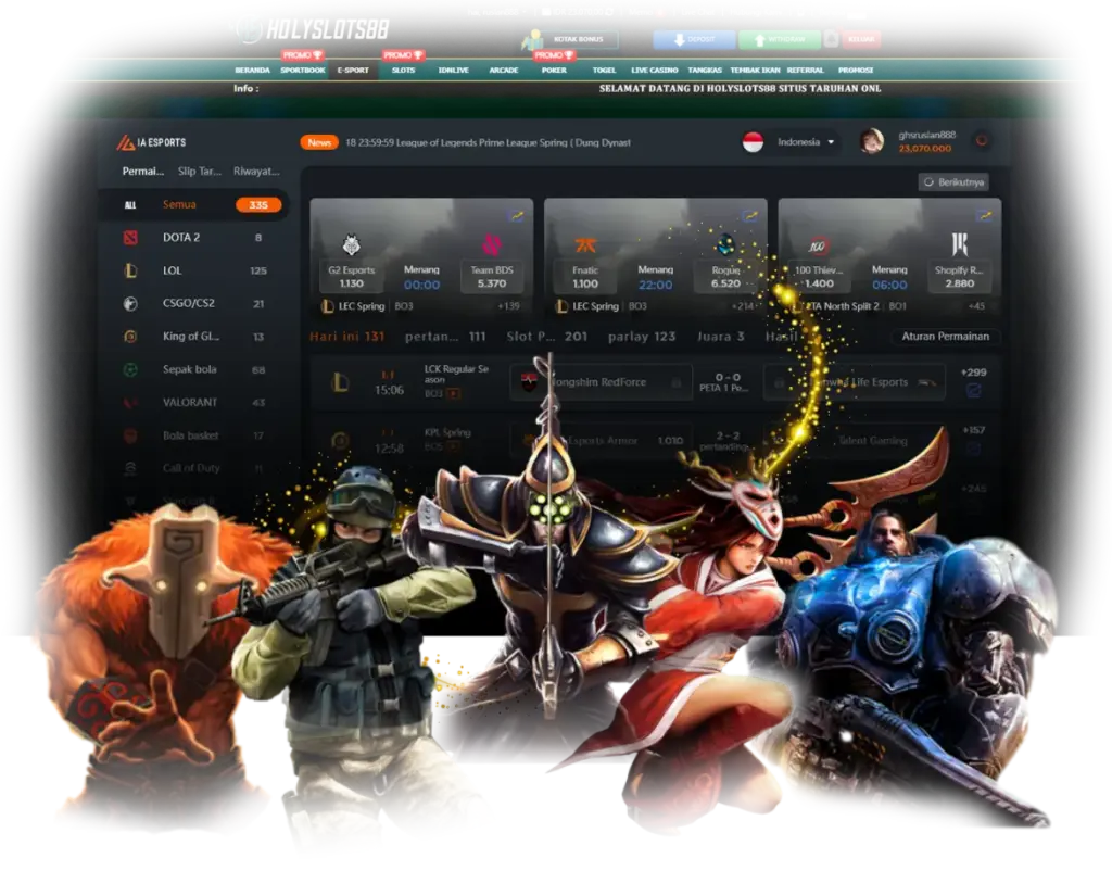 Holyslots88 E-sports Hero Asset